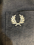 vintage  Urban Village Vintage  short sleeved  Shirt  MOD  mens  M  Gingham  Fred Perry  fred  embroidered logo  Embroidered  blue