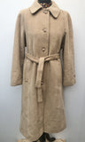 womens  vintage  Urban Village Vintage  jacket  Herringbone  coat  Bickler  beige  16  14/16  14  100% Wool