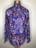 1970s Style Psychedelic Paisley Shirt - Size M-L