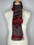vintage  Urban Village Vintage  urban village  scooter  scarf  red  paisley scarf  Paisley Print  paisley  mod scarf  MOD  mens  made in england  hornes  fringed  fringe  cravat  60s  1960s