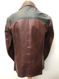 vintage  sears  Rare  Oxblood  mens  M  Leather  Jacket  Black  Beagle collar  70s  60s  1970s  1960s