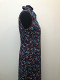 womens  vintage  Urban Village Vintage  urban village  purple  maxi dress  long length dress  floral dress  dress  button front  back zip  70s  1970s  12