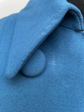 womens  vintage  Urban Village Vintage  urban village  pockets  Pindi Sports  NOS  MOD  made in england  long sleeve  Jacket  double breasted coat  double breasted  deadstock  collar  coat  button down  button  blue  big collar  60s  1960s  10