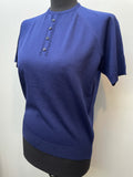 womens top  womens  vintage  Urban Village Vintage  urban village  tops  top  patterned  pattern  Lightweight Knit  light knitwear  light knit  knitwear  knitted  knit  decorative buttons  blue  10