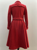 coat  wool coat  wool  vintage coat  vintage  retro  red  princess coat  princess  fitted coat  fit and flare  festive  christmas  8  70s  1970s