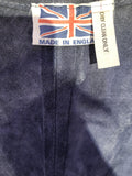 womens  waistcoat  vintage  vest  tunic  Suede Jacket  Suede  Jacket  Blue  70s  60s  1970s  1960s  12  10-12  10