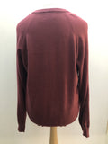 vintage  V-Neck  Urban Village Vintage  urban village  red  mens  m  logo  lambswool  knitwear  knitted  knit  Fred Perry  embroidered logo  burgundy logo  burgundy