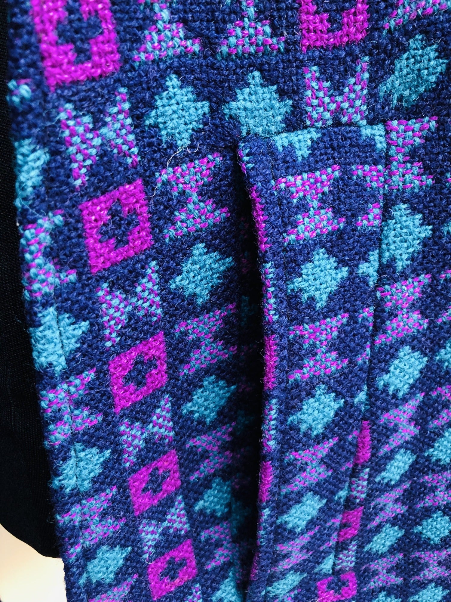 womens  Welsh Woollens  welsh wool  welsh  vintage  Urban Village Vintage  tapestry  purple cape  purple  MOD  cape  60s