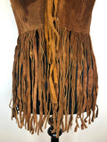 womens  western  waistcoat  vintage  vest  Suede Jacket  suede fringing  Suede  Jacket  hippie  fringing  festival  brown  boho  bohemian  60s  1960s  12