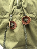 zip front  zip  vintage  Urban Village Vintage  urban village  summer  stitch detail  smock  retro  Pretty Green  parka  mens  long sleeve  khaki  Jacket  hooded  Green  festival