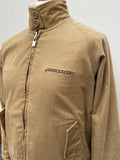 zip front  zip  vintage  Urban Village Vintage  urban village  reversible  retro  MOD  Mens jacket  mens  long sleeve  Lambretta  L  Jacket  Harrington Jacket  harrington  embroidered logo  elasticated  dark brown  corduroy  corded  cord  brown