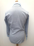 vintage  Urban Village Vintage  urban village  mens  long sleeve  L  dagger collar  collar  chest pockets  check  button fastening  blue  big collar  Amorial  70s  1970s
