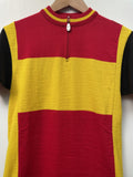 zip front  zip  Yellow  XS  vintage  Urban Village Vintage  urban village  short sleeved  short sleeve  Red  pockets  pocket detail  MOD  mens  light knit  knitwear  knitted  knit  elasticated  cycling polo  black  60s  1960s