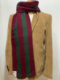 wool  winter  vintage  Urban Village Vintage  urban village  Stripes  striped  stripe  scarf  purple  pure wool  pure new wool  One Size  MOD  mens  made in uk  knitwear  knitted  knit  Green  college scarf  60s  1960s  100% Wool