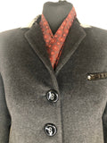 womens jacket  womens  vintage  Urban Village Vintage  scooter  PVC Trim  MOD  Jacket  Fred Perry  Dark Grey  coat  blazer jacket  black  12