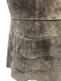 womens  vintage  Urban Village Vintage  urban village  suede  stitch detailing  stitch detail  long waistcoat  button front  brown  60s  1960s  12