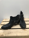 western  vintage  Urban Village Vintage  urban village  mens  leather stitch  Leather  heel  Cowboy  boots  black  7.5