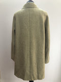 womens  winter coat  vintage  Urban Village Vintage  urban village  long sleeve  Jacket  Green  fabric button  collar  coat  button down  button  big button  Aquascutum  60s  1960s  16