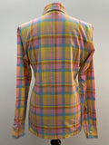 womens shirt  womens  western  vintage  Urban Village Vintage  urban village  summer  pink  long sleeves  long sleeve  cowgirl  cowboy  country  collar  checked  check  button down  button  blouse  beagle collar  beagle  70s  1970s
