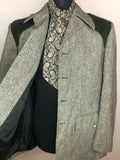 vintage  Urban Village Vintage  urban village  suit  retro  mens  long sleeve  L  grey  corduroy  button up  button fastening  button  Burton  blazer jacket  Blazer  70s  1970s