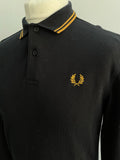 wolves football top  wolves  wolverhampton wanderers  vintage  Urban Village Vintage  urban village  twin tipped  twin tip  summer  sports polo  slim fit  short sleeved  short  scooter  retro  polo top  polo  orange  mustard  MOD  mens  medium  m  Logo design  logo  Fred Perry  football top  embroidered logo  Cotton  casuals  button down  black