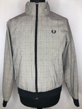 Urban Village Vintage  mod  Mens Bomber jacket  mens  Logo design  L  jacket  grey  Fred Perry  check  bomber jacket  bomber