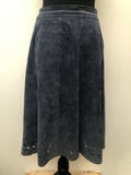 womens  waistcoat  vintage  Urban Village Vintage  two piece  top  suede top  suede skirt  suede  set  formal  blue  60s  1960s  10
