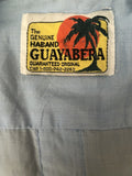 L  zip  vintage  Urban Village Vintage  urban village  urban  summer  retro  mens  guayabera  embroidered pattern  Embroidered  cuban  collar  blue  big collar  70s  70  1970s