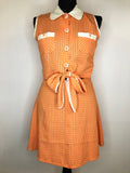 1960s Two Piece Cropped Top And Mini Skirt Set by Sophia - Size UK 10