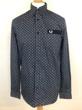 Fred Perry Drakes Original Archive Print Button Down Shirt - Size L