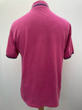 vintage  Urban Village Vintage  urban village  tipped  stripey  Stripes  striped  stripe  sportswear  sports polo  sports  retro  purple  polo top  polo  pink  MOD  mens  M  Fred Perry  Cotton  collared  collar  button