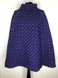 wool  womens  welsh wool  welsh  waistcoat  vintage  tunic  tapestry  S  purple  MOD  cape  60s  1960s