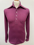 1970s Disco Shirt in Purple - Size S