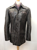 1970s Leather Jacket - Size M
