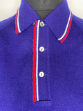 1960s Italian Three Button Knitted Polo Top - Size M