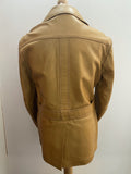 waist belt  vintage  Urban Village Vintage  urban village  stitch detailing  stitch detail  Size Medium  mens  M  long sleeve  Leather Jacket  Leather Coat  Leather  Jacket  fitted  dunn & co  collared  collar  caramel  button up  button  big collar  belted jacket  belted  belt detail  belt  70s  1970s
