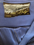 80s  1980s  70s  1970s  Paul Poly  womens  vintage  Urban Village Vintage  tie neck  midi dress  midi  dress  blue