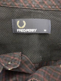 vintage  Urban Village Vintage  retro  Red  Navy  multi  MOD  mens  M  long sleeves  Long sleeved top  long sleeve  Fred Perry  fred  embroidered logo  Embroidered  collar  checkered  checked  Burgundy
