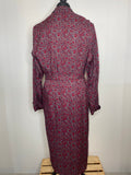 vintage  Urban Village Vintage  urban village  tootal  square print  smoking jacket  robe  Red  pockets  mens  made in britain  long sleeves  Long sleeved top  long sleeved  long sleeve  L  hugh hefner  hugh  hefner  gown  dressing gown  Blue  belted jacket  belted  belt detail  belt  70s  60s  1970s  1960s