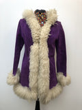 womens jacket  womens coat  womens  vintage  Urban Village Vintage  Sheepskin  purple  Jacket  hooded  hood  10