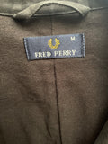 zip  Winter Jacket  Winter Coat  wide fit  vintage  Urban Village Vintage  urban village  retro  Mens Mac  Mens jacket  mens coat  mens  M  long sleeve  long length coat  long coat  Jacket  Fred Perry  embroidered logo  Embroidered  button down  Black Jacket  black