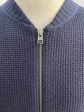 xl  vintage  Urban Village Vintage  urban village  scooter  MOD  mens  long sleeves  long sleeve  logo  light knitwear  light knit  knitwear  knitted  knit  Fred Perry  extra large  embroidered logo  bomber cardigan  bomber  blue