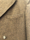 wool  Urban Village Vintage  S  Jacket  fitted  double breasted  countrywear  brown  blazer jacket  Blazer  60s  1960s