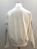 YKK Zip  white  Urban Village Vintage  Tracksuit Top  Track top  Top  sportswear  MOD  mens  M  Logo design  Fred Perry  blue stripe