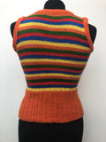vintage  vest  Urban Village Vintage  urban village  Stripes  Rainbow  patterned  pattern  orange  multi  knitwear  knitted  knit  70s  6  1970s
