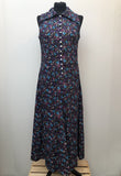 womens  vintage  Urban Village Vintage  urban village  purple  maxi dress  long length dress  floral dress  dress  button front  back zip  70s  1970s  12