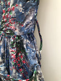 womens  vintage  Urban Village Vintage  swing dress  multi  floral  dress  blue  50s  1950s  10