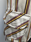 womens jacket  womens coat  womens  vintage  Urban Village Vintage  urban village  stripey  Stripes  striped  retro  red  prestige  pockets  multi  long sleeve  Jacket  boating jacket  blazer jacket  Blazer  beige  70s  1970s  10