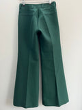 womens  vintage  Urban Village Vintage  trousers  soul  retro  northern soul  mod  L32  l31  high waisted  green  flares  all nighter  70s  70  1970s  10