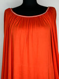 womens  vintage  Urban Village Vintage  scoop back  party season  party dress  party  orange  off shoulder  new year  midi dress  maxi dress  maxi  low back  long sleeved  jewelled  glamorous  glam  evening  dress  diamante detail  christmas  balloon sleeves  balloon sleeve  70s  1970s  10